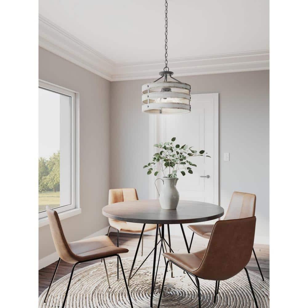 Progress Lighting Gulliver 3-Light Semi-Flush Convertible Ceiling Light, Galvanized Finish, Open Design