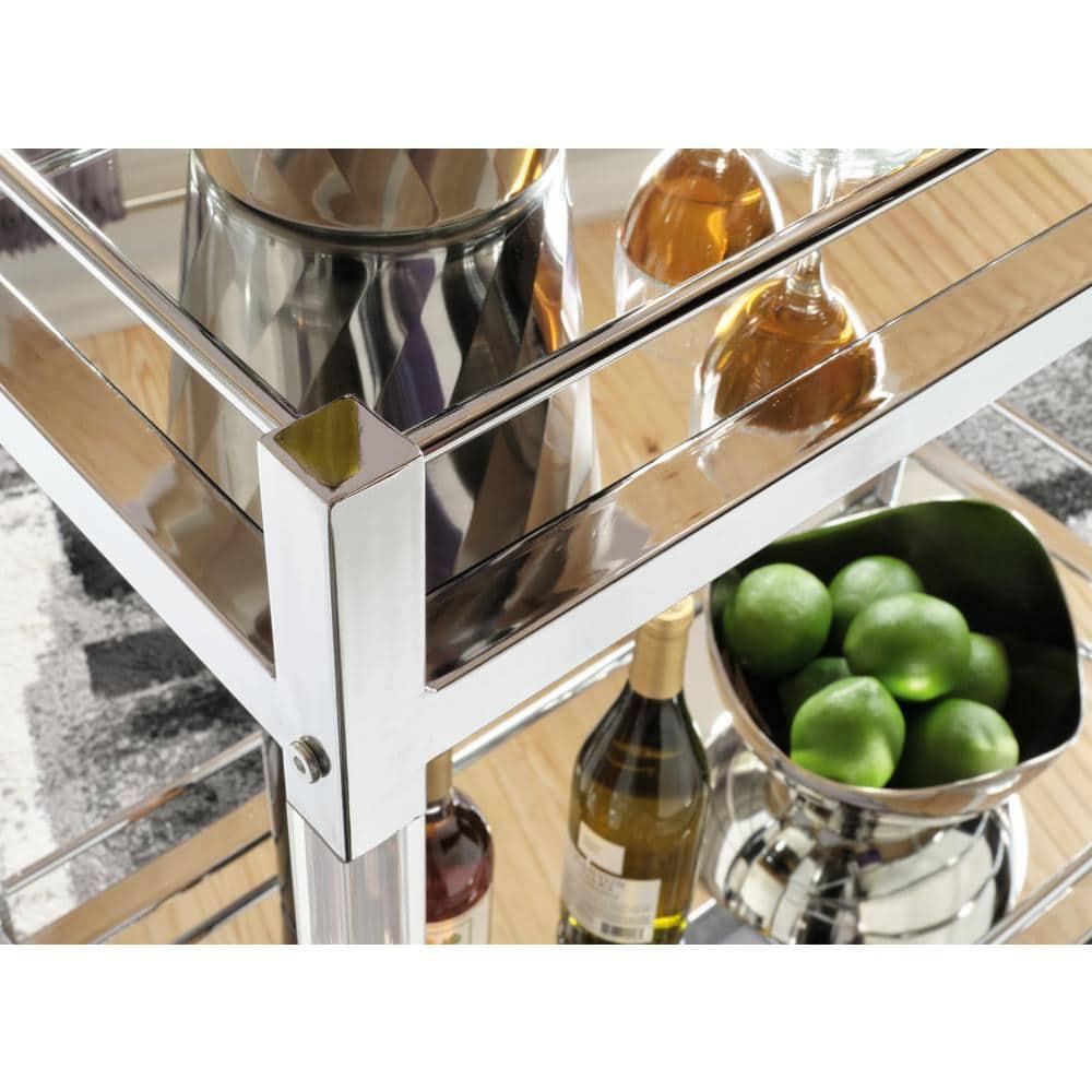 Mercer41 Acrylic, Metal Bar Cart