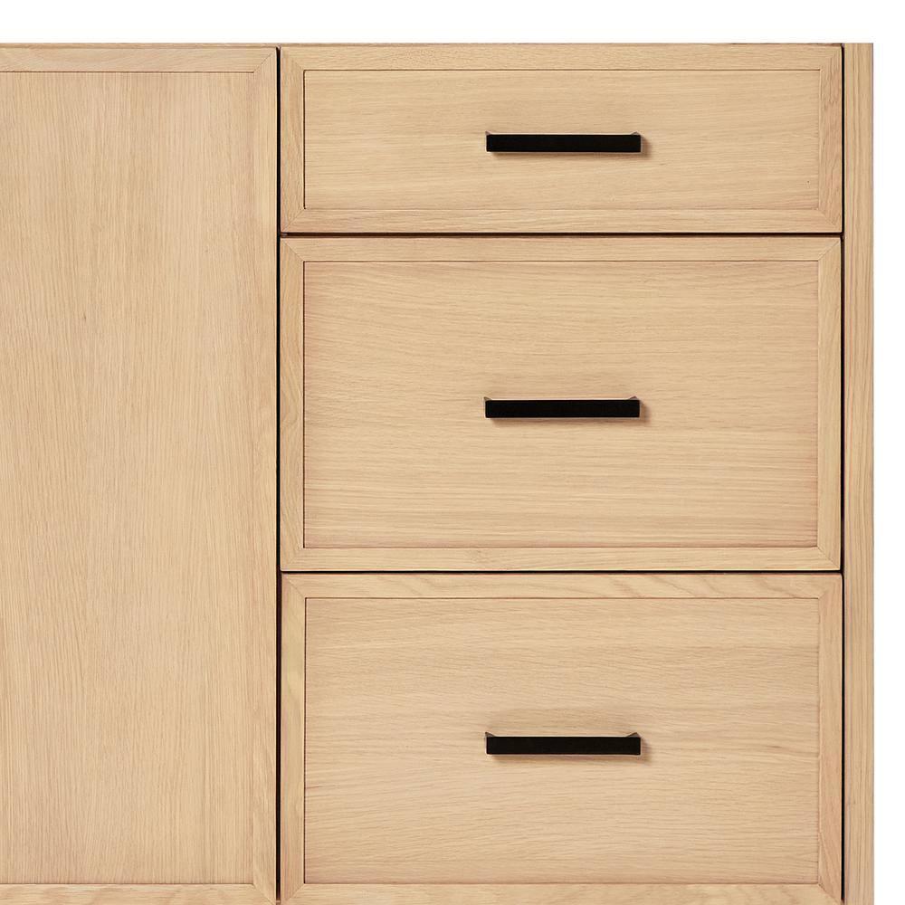 Kelly 66 in. W x 22 in. D x 36 in. H Single Bath Vanity in Oak with Carrara White Quartz Top