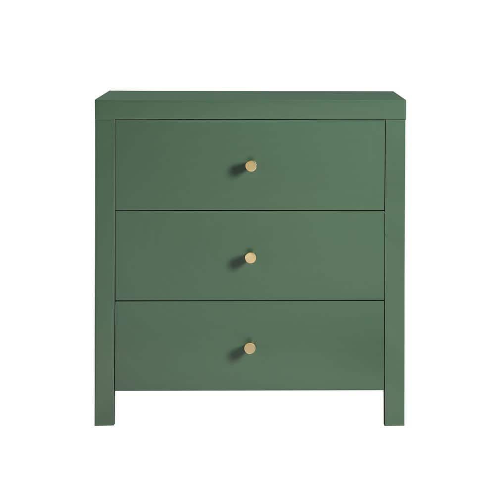 Comfort Pointe Nolan 3-drawer Vintage Green Painted Wood Nightstand