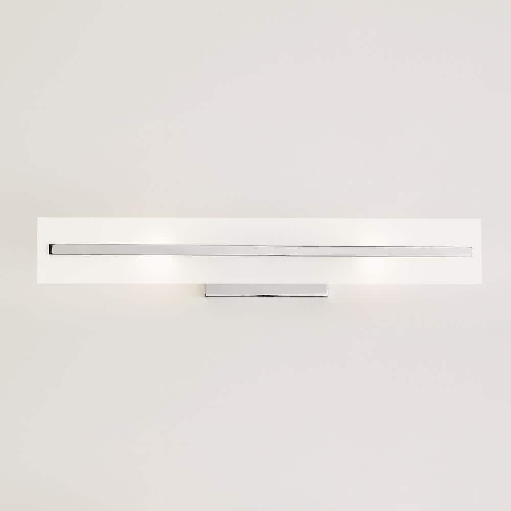 Dex Chrome 2-Light Outdoor Vanity with Satin Etched Glass