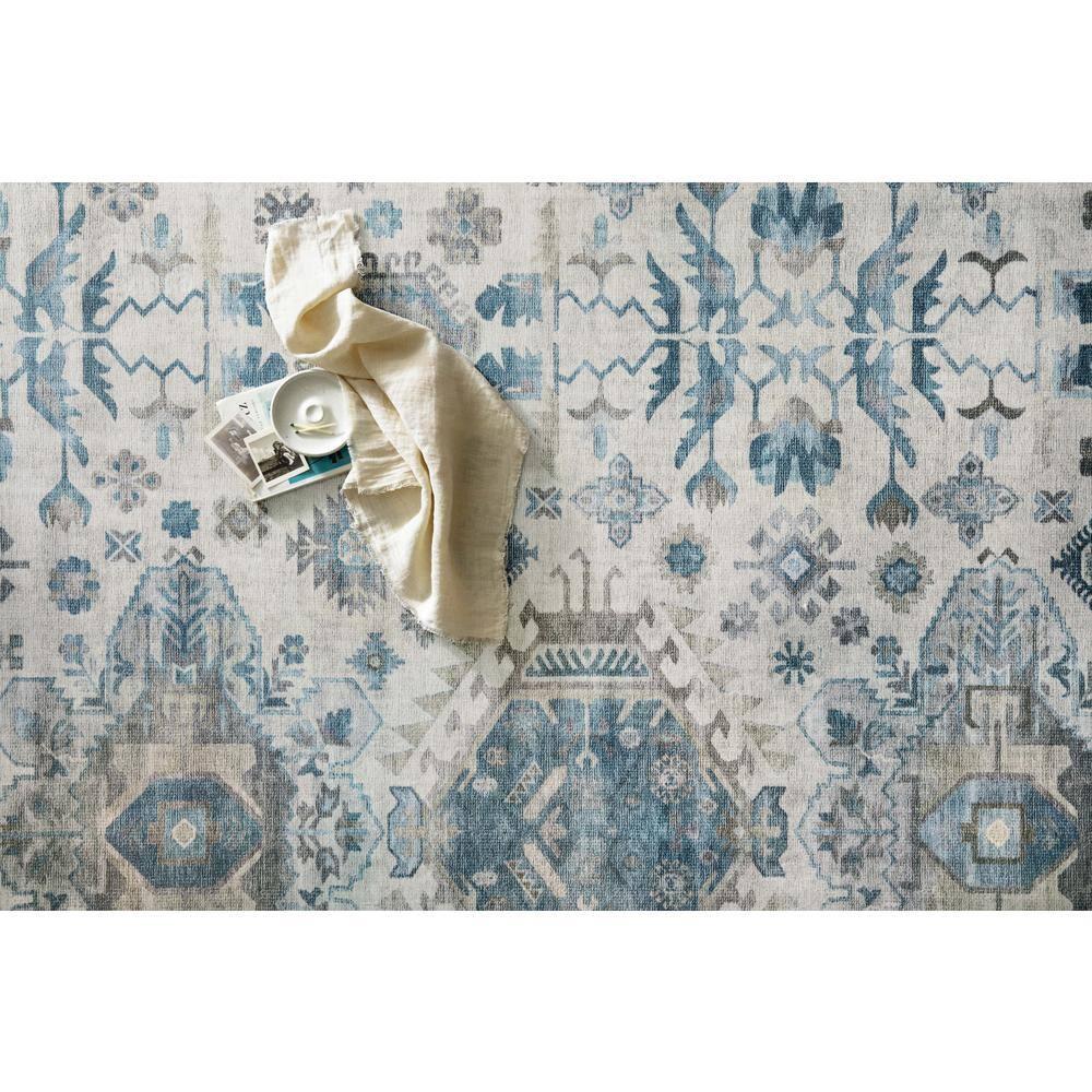 Loloi II Heidi Collection HEI-04 Ivory / Ocean, Southwestern Area Rug 2'-3" x 3'-9"