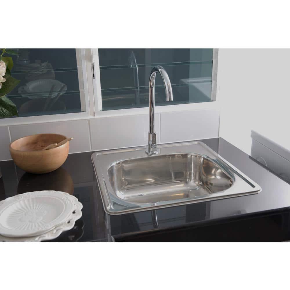 15'' L Drop-In Single Bowl Stainless Steel Kitchen Sink
