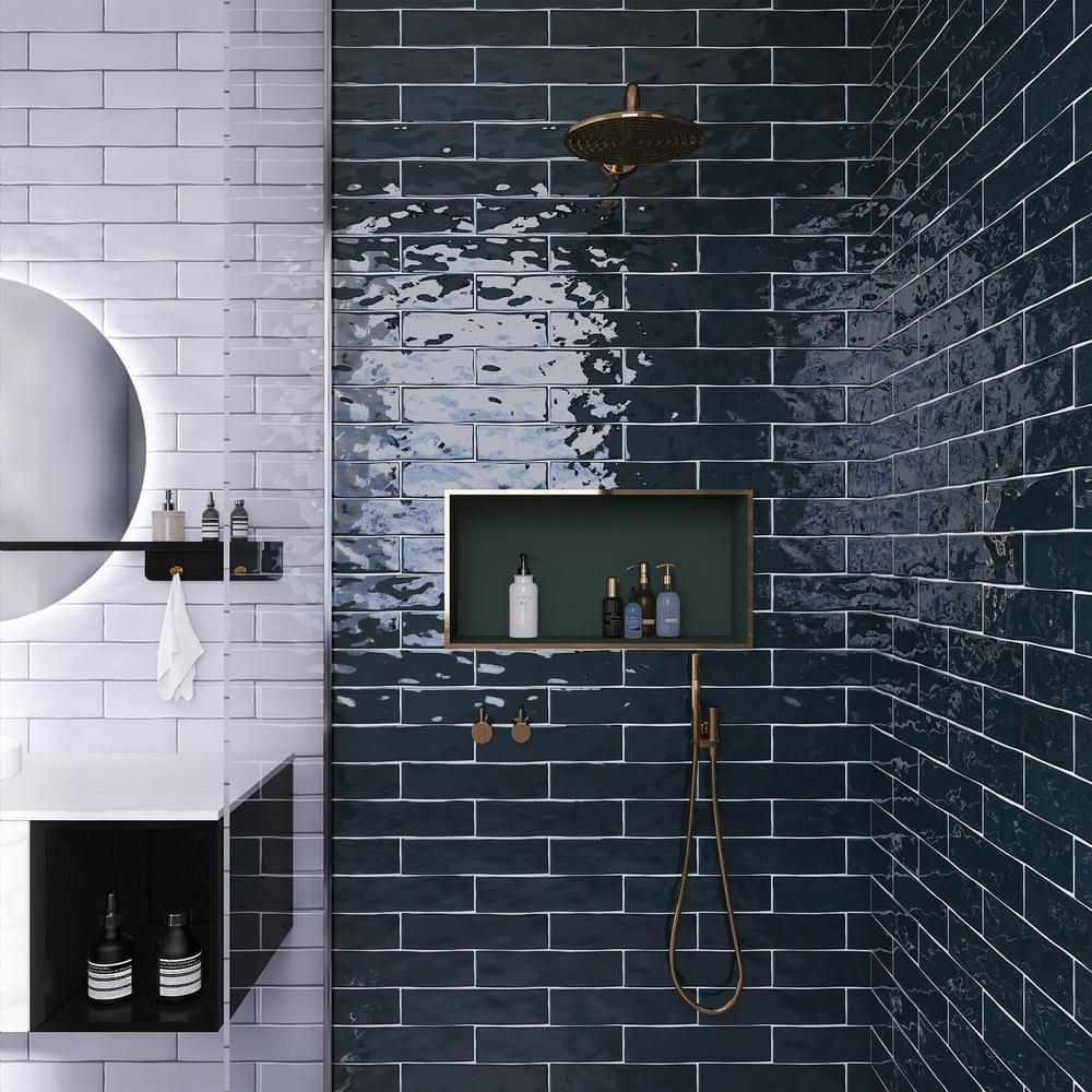 Kezma 3 in. x 12 in. Ceramic Subway Wall Tile