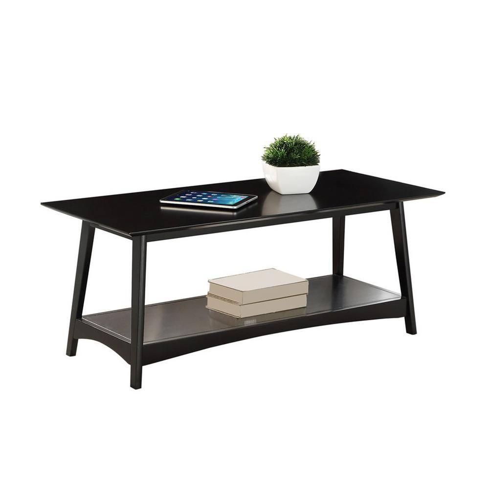 Convenience Concepts Alpine Coffee Table with Shelf, Black