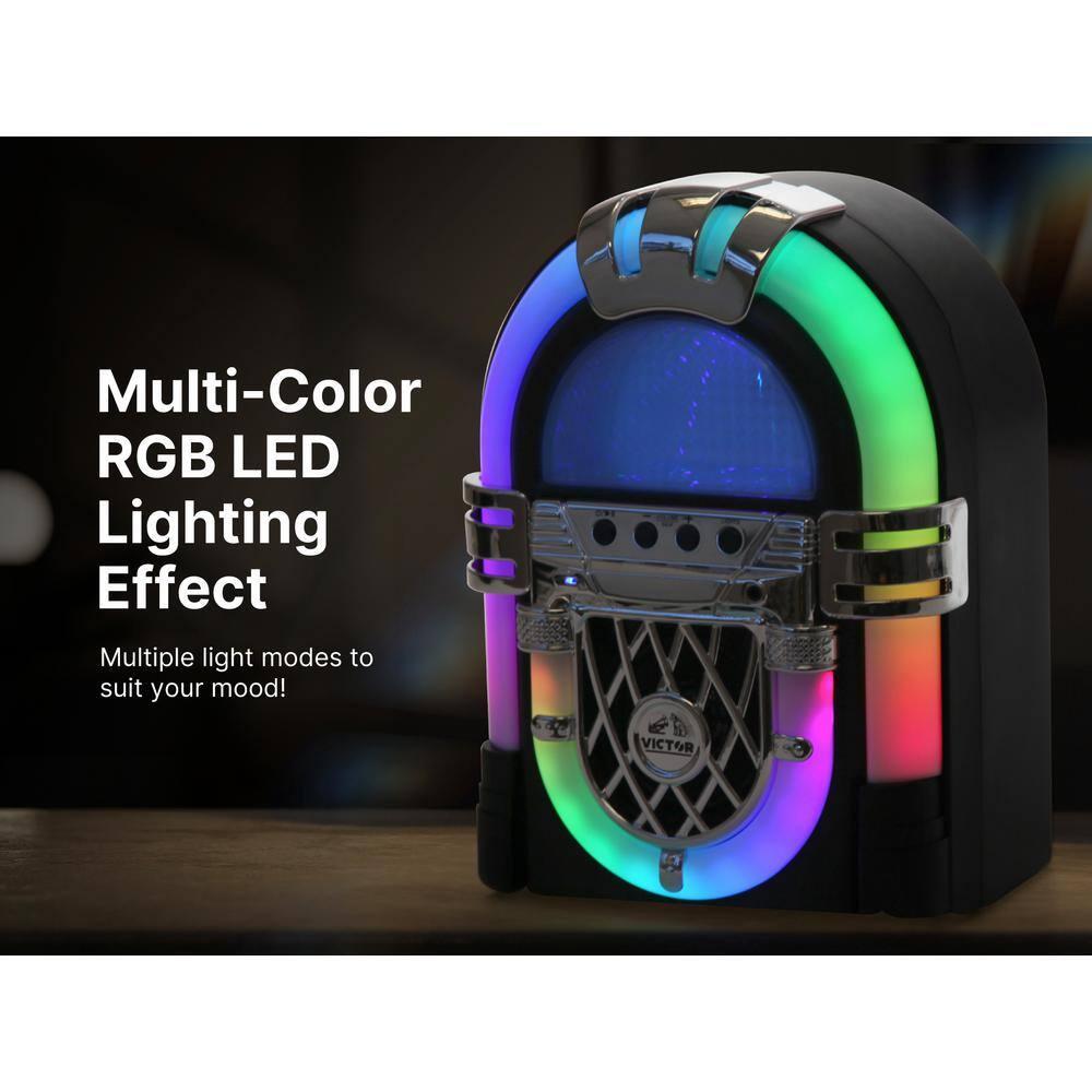 Sakar Victor Mini Bluetooth Jukebox with Multicolor LED Lighting