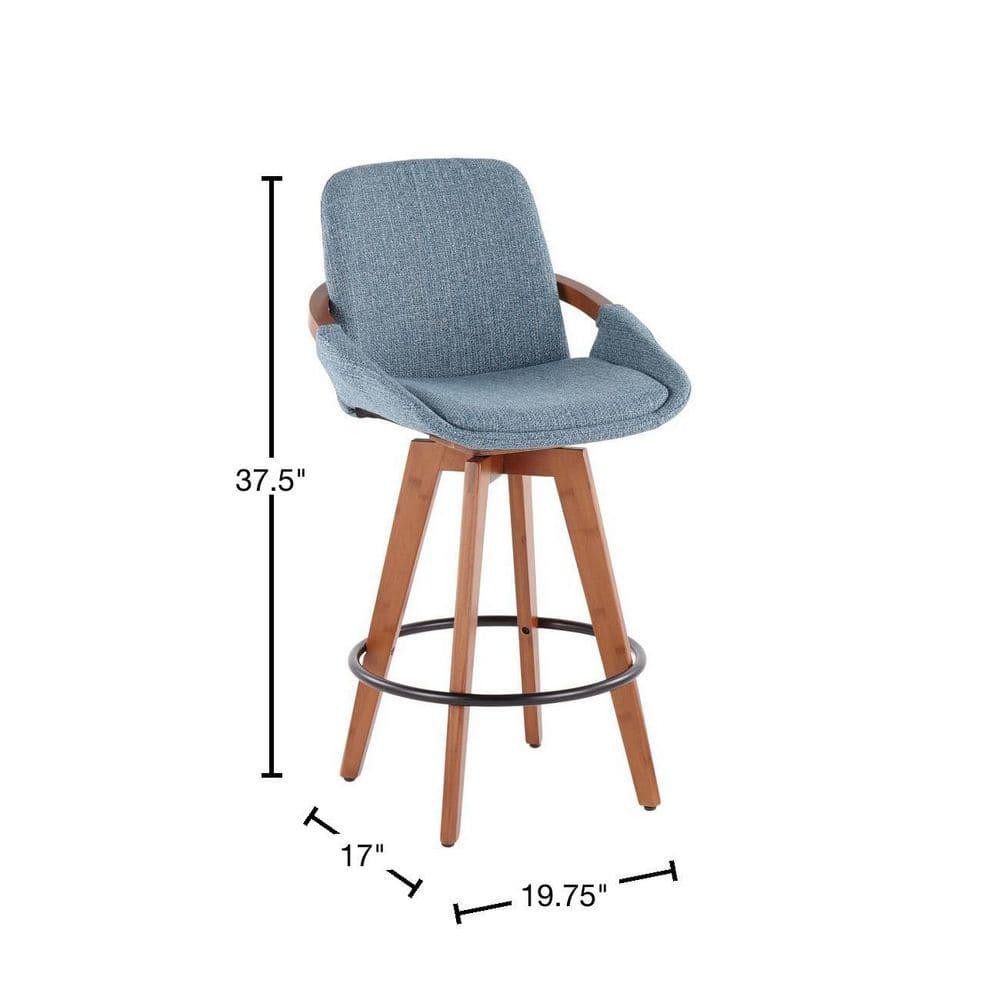 George Oliver Whitacre 29" Fabric Swivel Stool