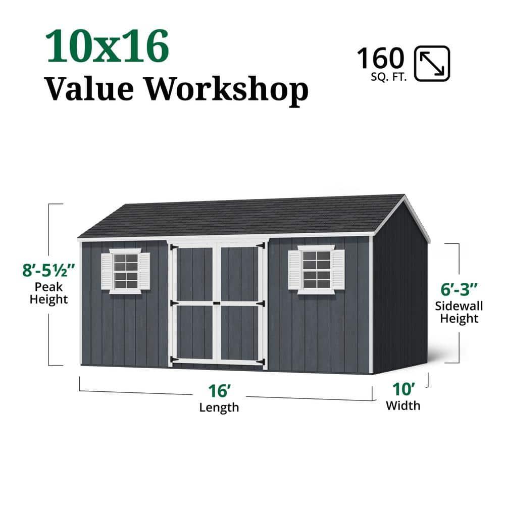 Little Cottage Co. Value Workshop Outdoor Wood Storage Shed & Reviews | Wayfair