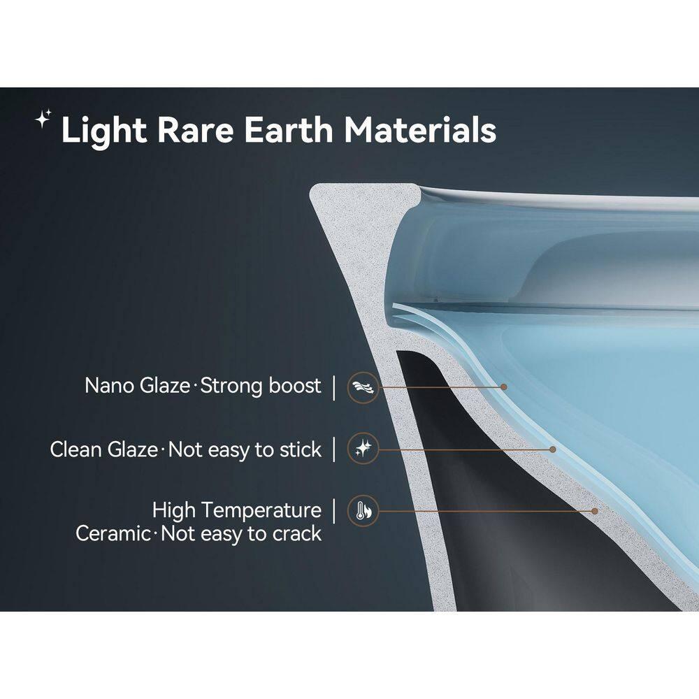 Smart Toilet with Bidet Built-in Filtered Water Cleaning, Instant Warm Water & Heated Seat, Smart Bidet Toilet with Auto/Blackout Flush, Dryer, Deodorization, Night Light & Digital Display