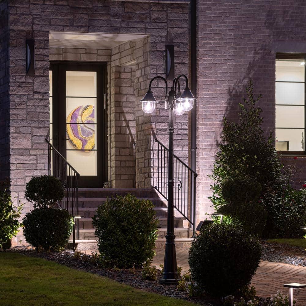Orion Triple Head Lamp Post - Black