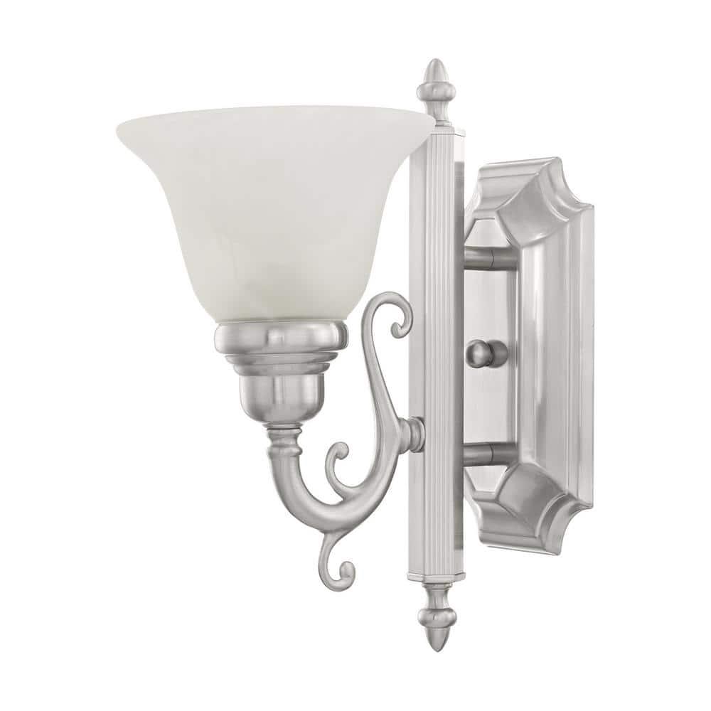 Livex Lighting French Regency 1 - Light Vanity in  Brushed Nickel