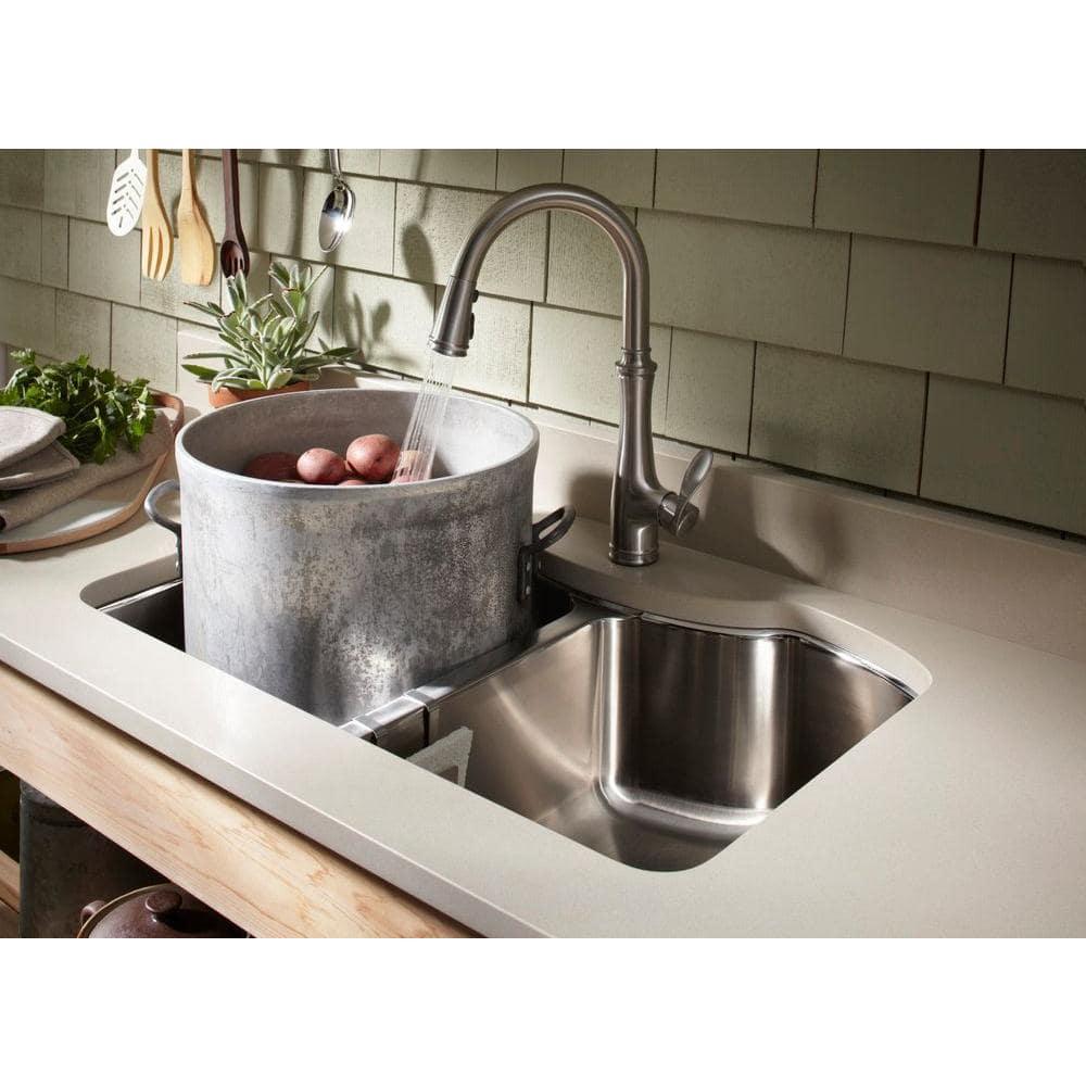 Bellera™ Pull Down Single Handle Kitchen Faucet with Handle and Supply Lines