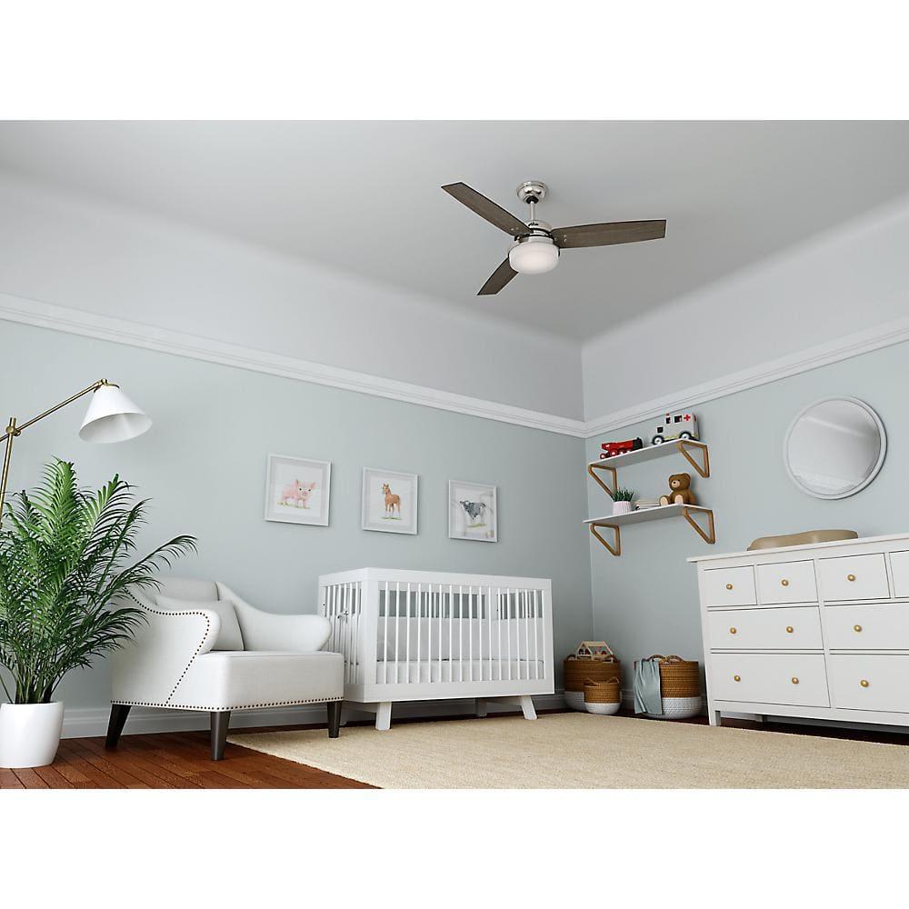 52" Sentinel Ceiling Fan with Remote Nickel: WhisperWind Motor, Reversible - Hunter Fan