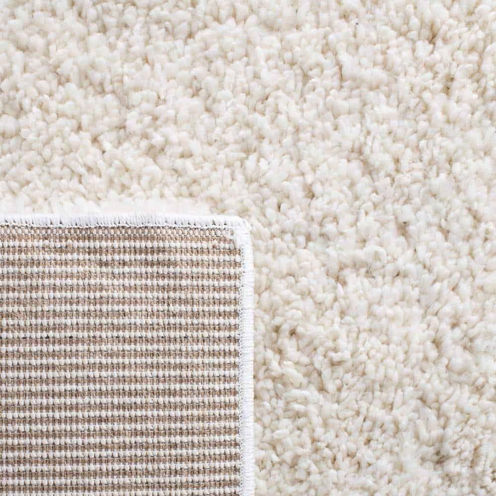August Shag 900 AUG900 Power Loomed Indoor Runner Rug - Ivory - 2'3"x6' - Safavieh