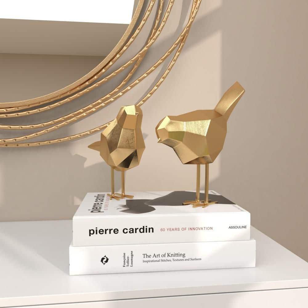 CosmoLiving by Cosmopolitan Polystone Bird Decorative Sculpture with Origami Accents