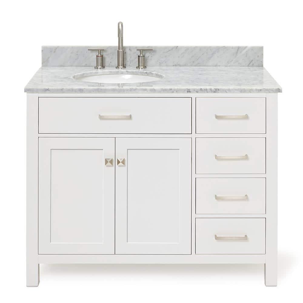 Ariel H036slcqrvo Bristol 36" Free Standing Single Basin Vanity Set - White
