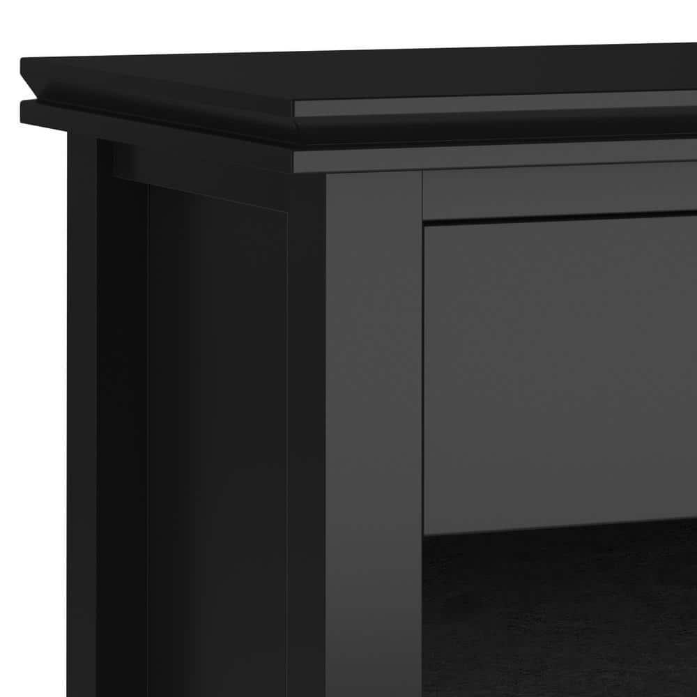 Simpli Home Artisan 24"W Solid Wood Nightstand with Drawer and Shelves & Reviews | Wayfair