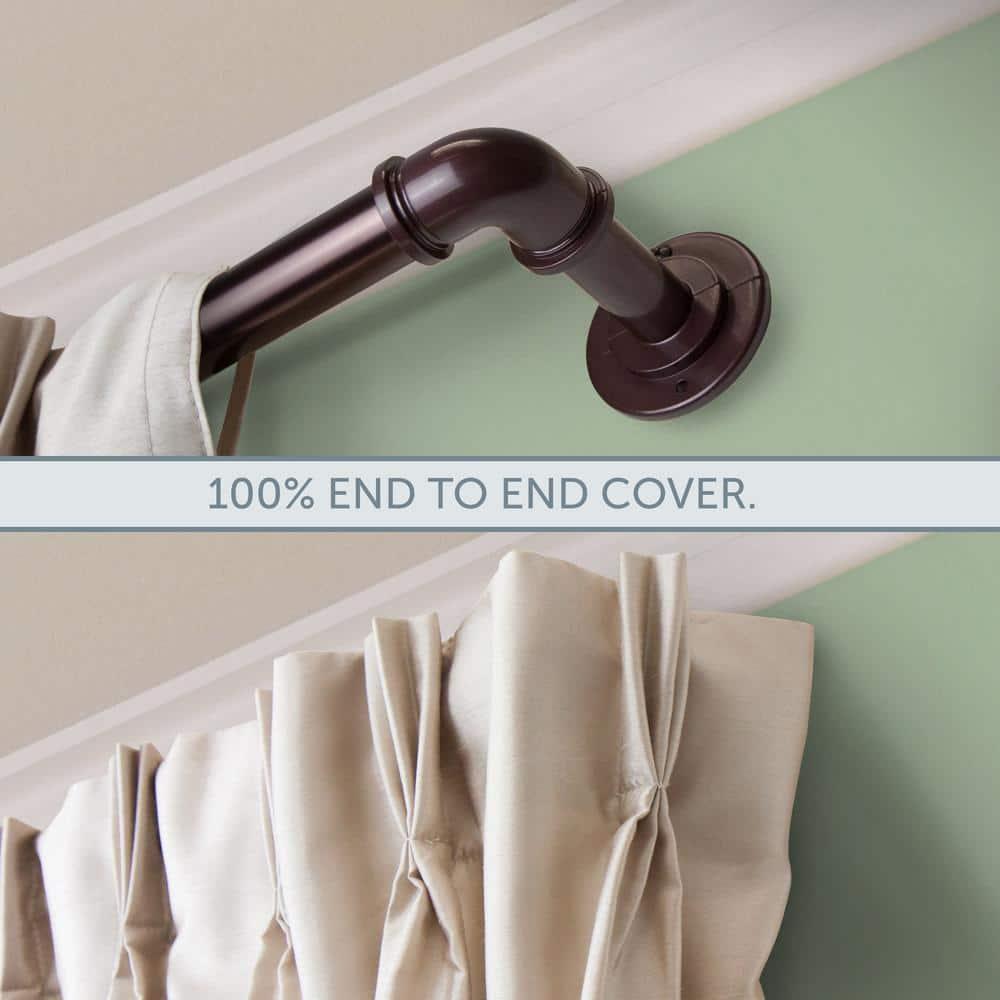 Rod Desyne 1 inch Blackout Curtain Rod, 84 x 120, Bronze
