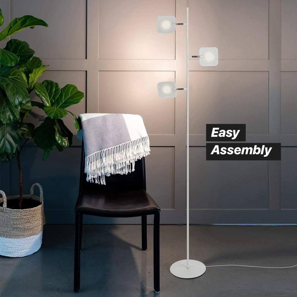 Brightech Tree Modern Dimmable (Includes LED Light Bulb) Tree Floor Lamp Matte White