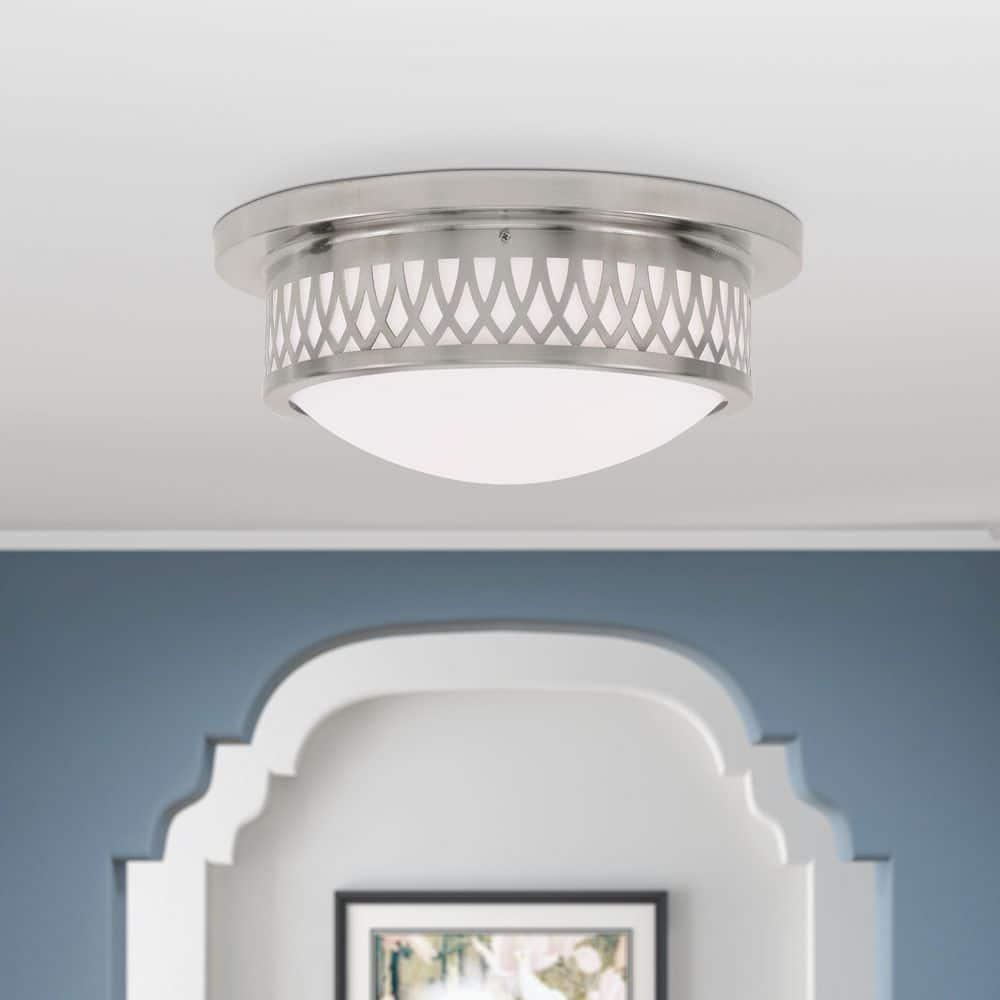 Livex Lighting Westfield 2 - Light Flush Mount in  Brushed Nickel