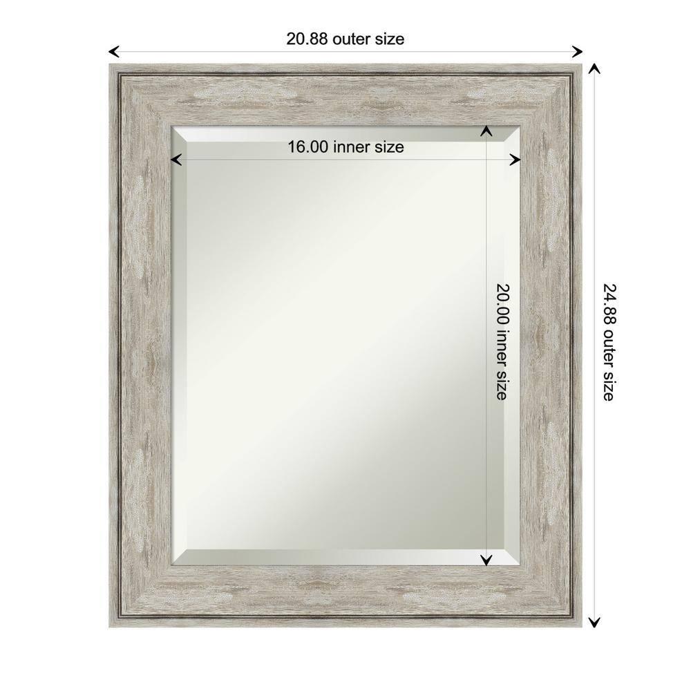 Amanti Art Crackled Metallic Framed Wall Mirror - 20.88 x 24.88 in