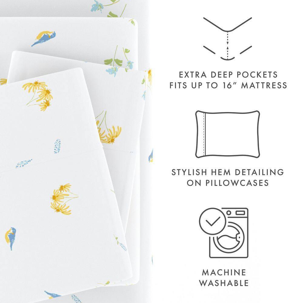 Becky Cameron Bluebirds Pattern Microfiber Sheet Set