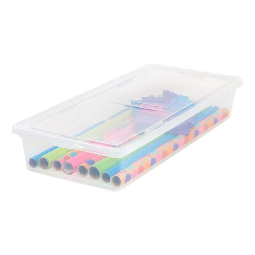 IRIS 41 Quart Clear Storage Box, 1 Pack, Clear