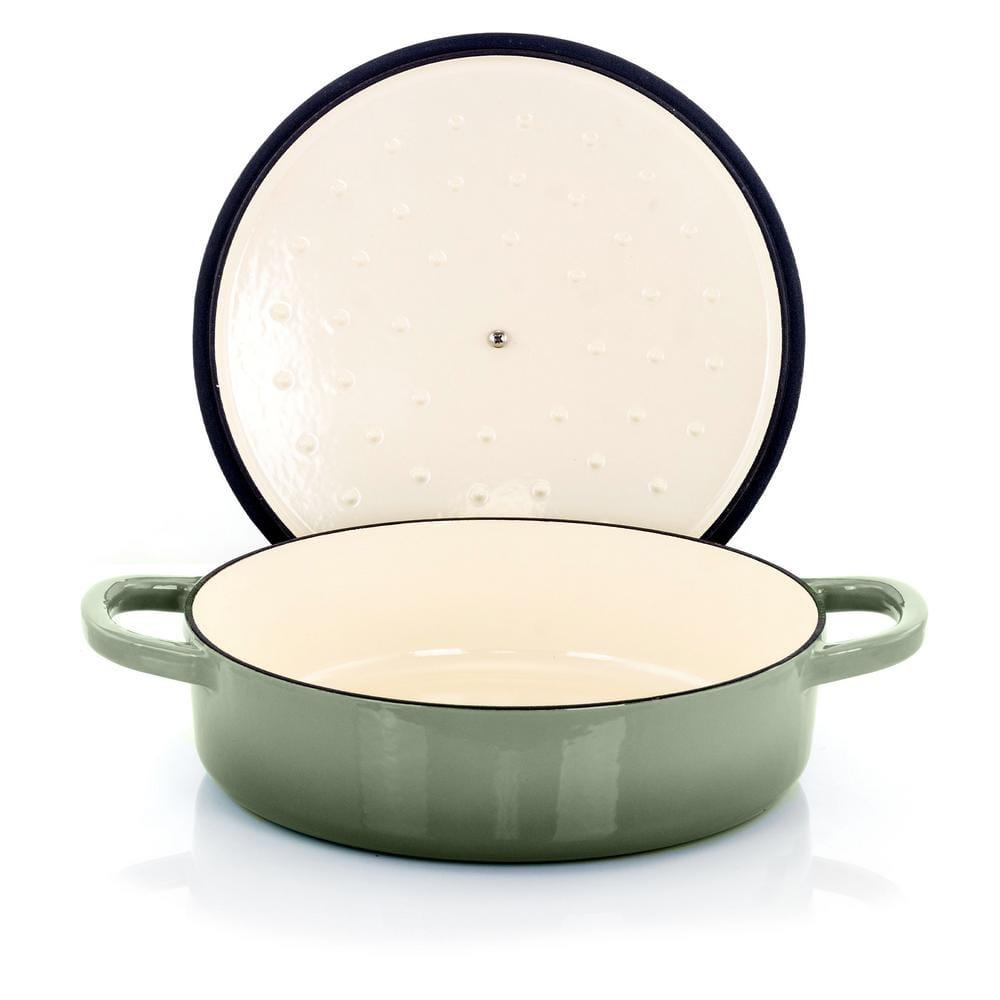 Crock-Pot Artisan 5 qt. Non-Stick Cast Iron Round Braiser with Lid