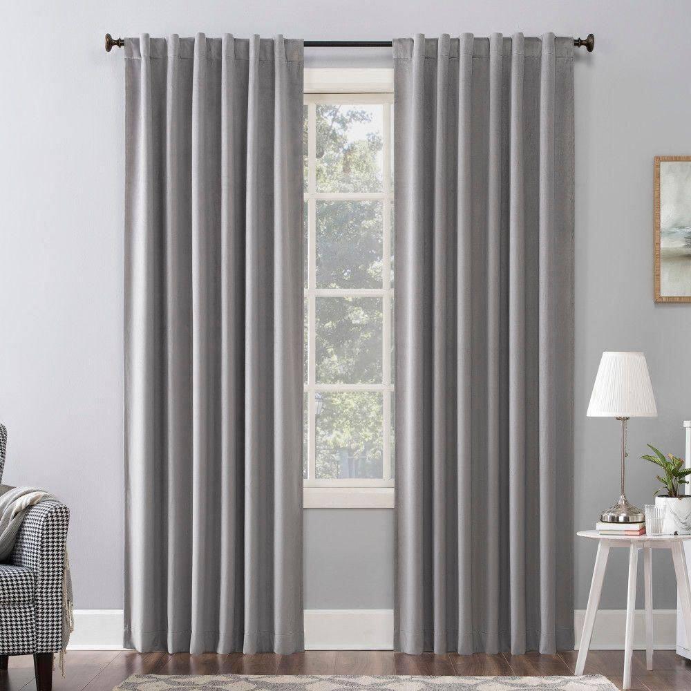 Sun Zero Velvet Noise Reducing Thermal Extreme 100% Blackout Back Tab Curtain Panel