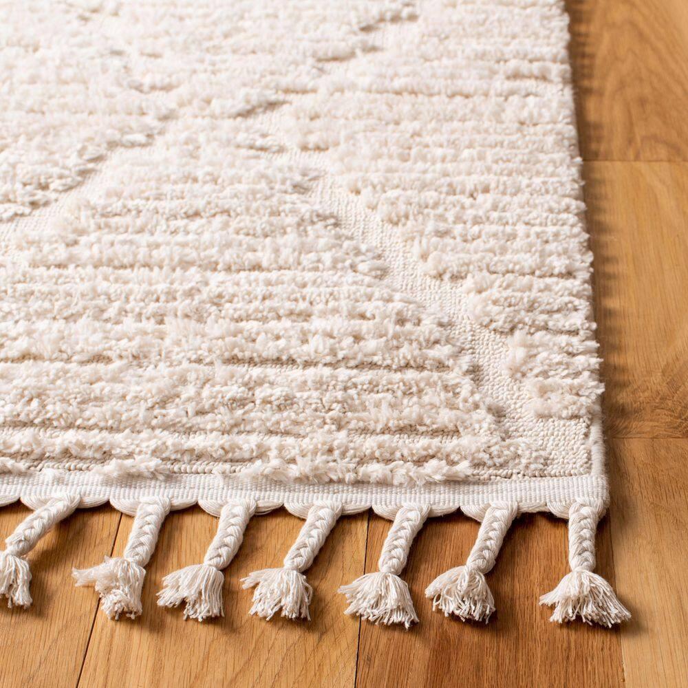 SAFAVIEH Marrakesh Naila Geometric Trellis Polyester Area Rug, Beige, 9' x 12'