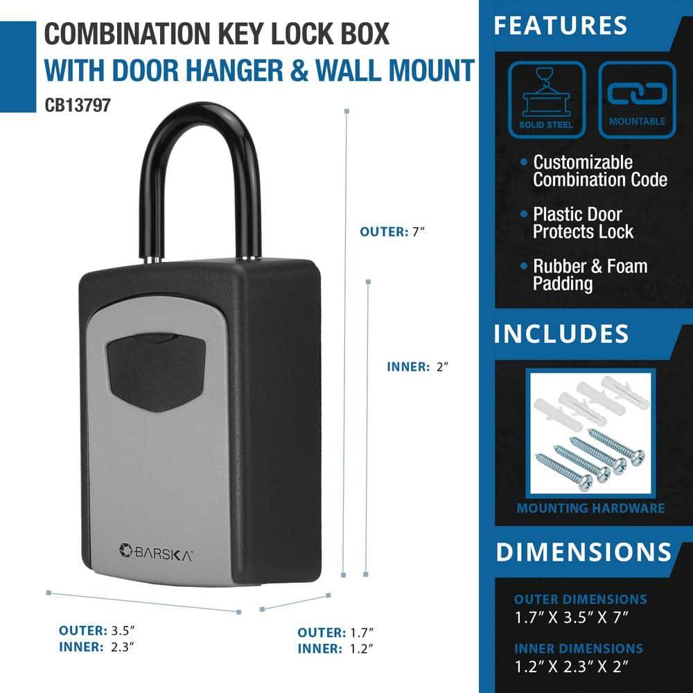 BARSKA - Key safe - combination - gray, black