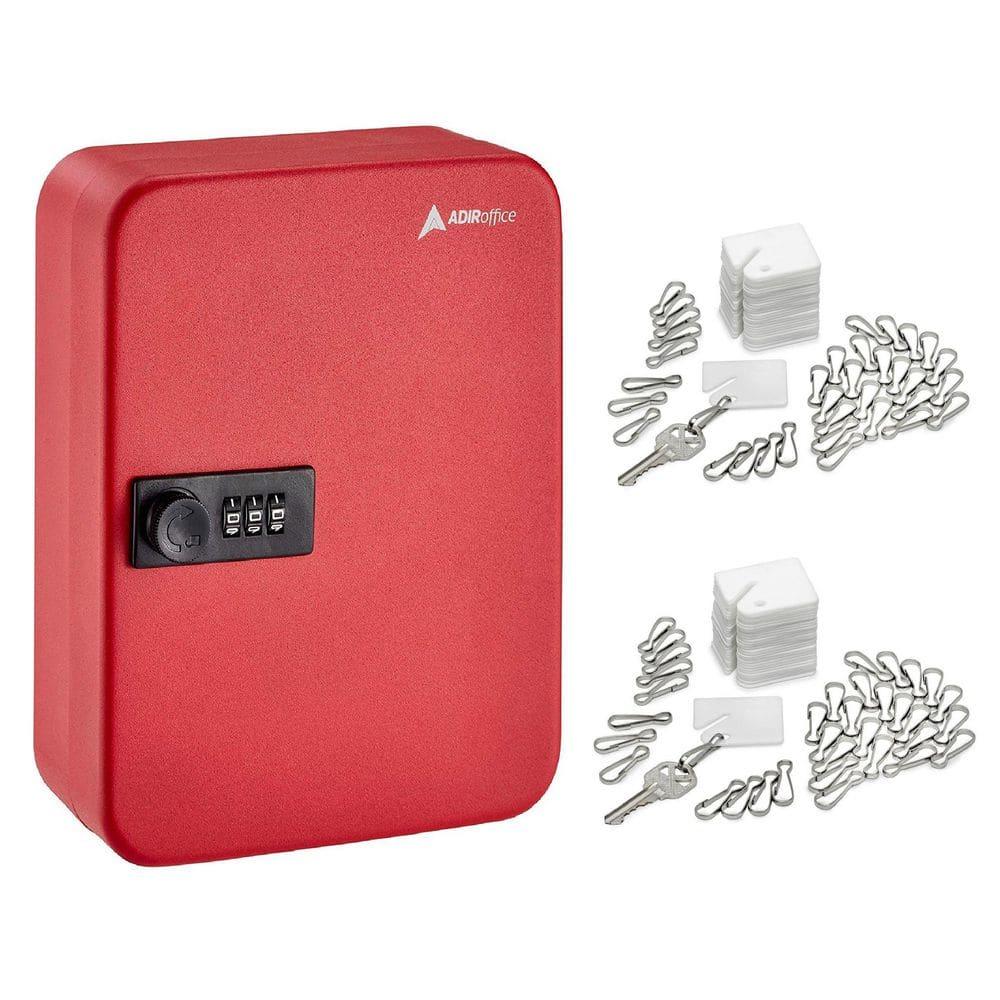 AdirOffice Steel Secure Key Cabinet with Combination Lock