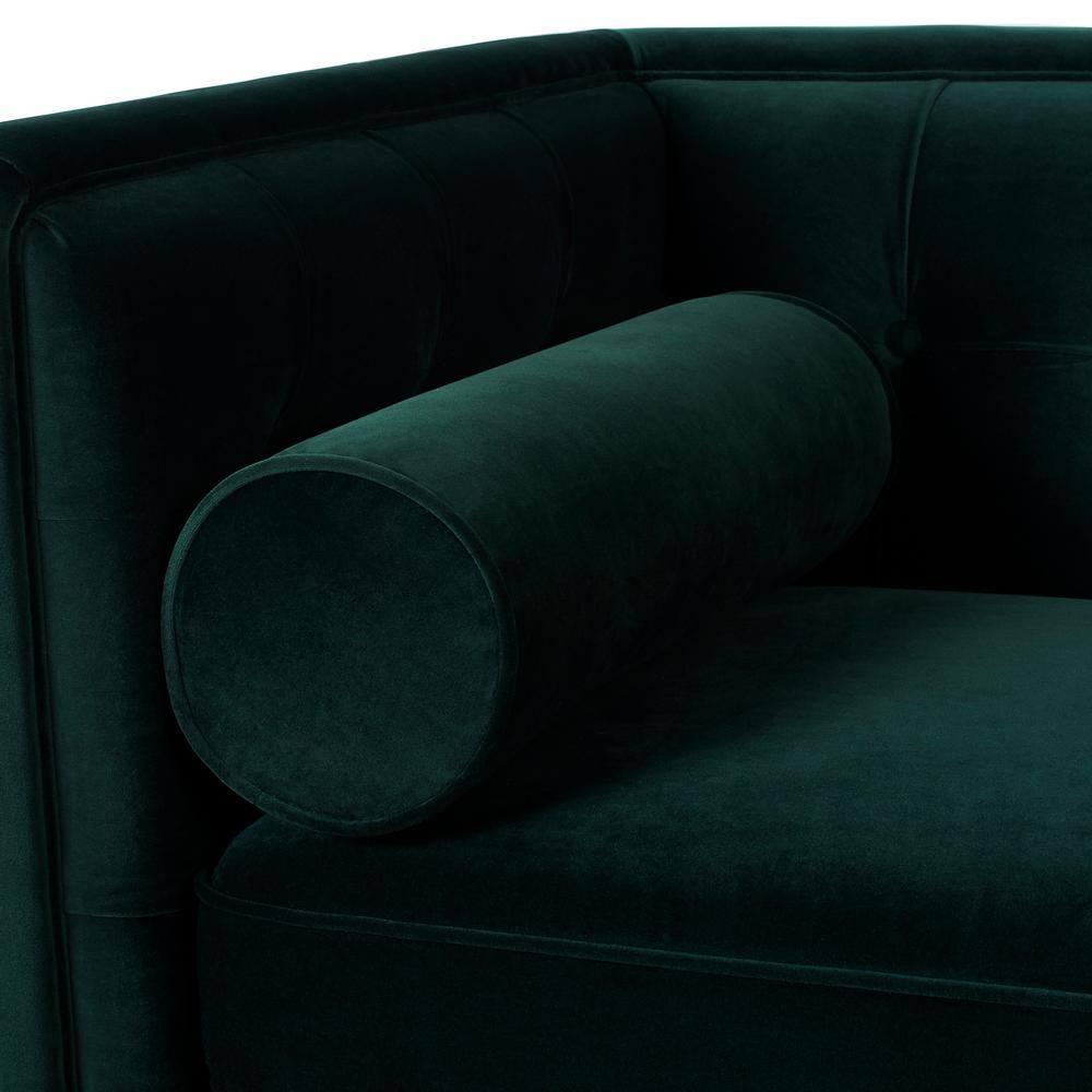 Jack Tufted Tuxedo Sofa Double Cushion, Hunter Green