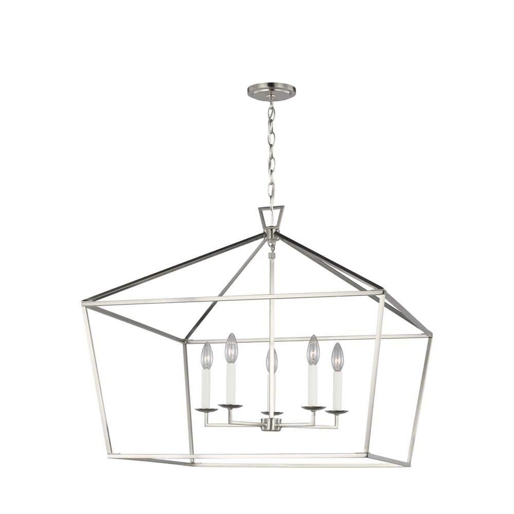 Gala Wide Pendant Light - Brushed Nickel / 28"W
