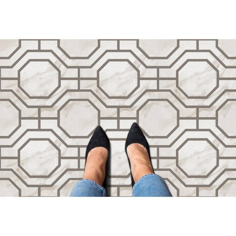 Achim Retro 12x12 Self Adhesive Vinyl Floor Tile - Octagon - 20 Tiles/20 sq. ft.