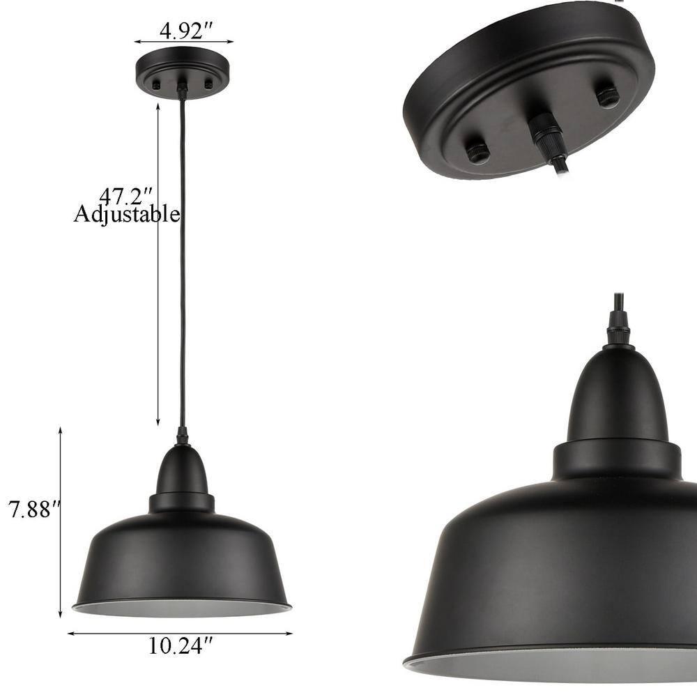 Matte Black Pendant Light 3 Pack Industrial Pendant