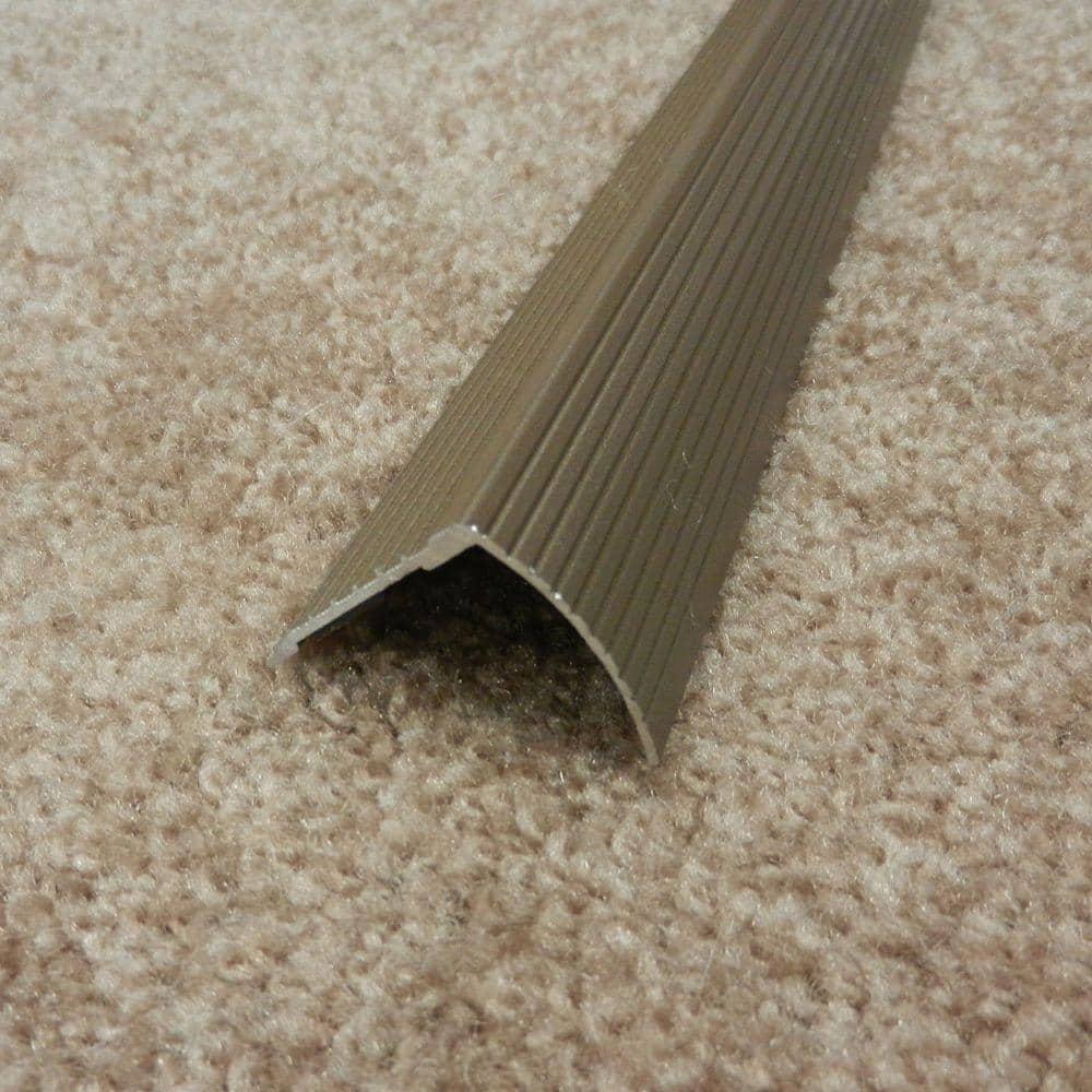 M-D Building Products Cinch Fluted Stair Edge Aluminum 1-1/8 in. H x 1-1/4 in. W x 36 in. D Bro