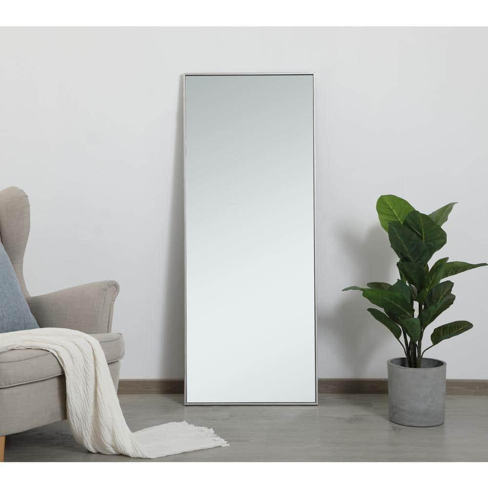 Metal frame rectangle mirror 24 inch in Sliver