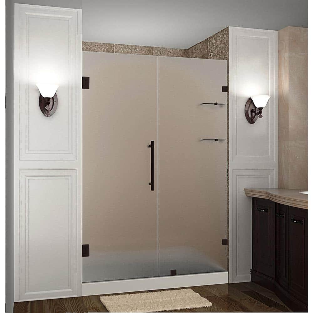 Nautis GS 66.25" - 67.25" x 72" Hinged Frameless Shower Door