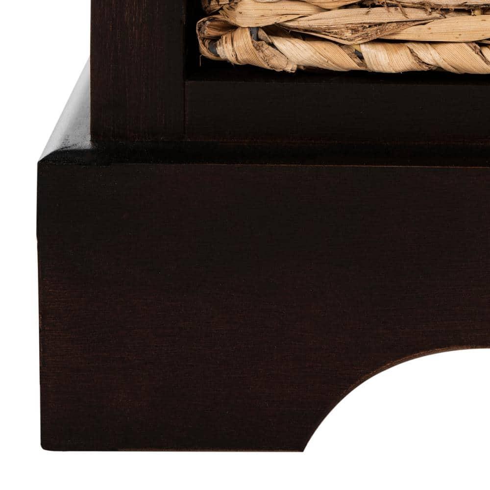 Carrie Side Storage Side Table - AMH5700F - Brown - Safavieh Couture