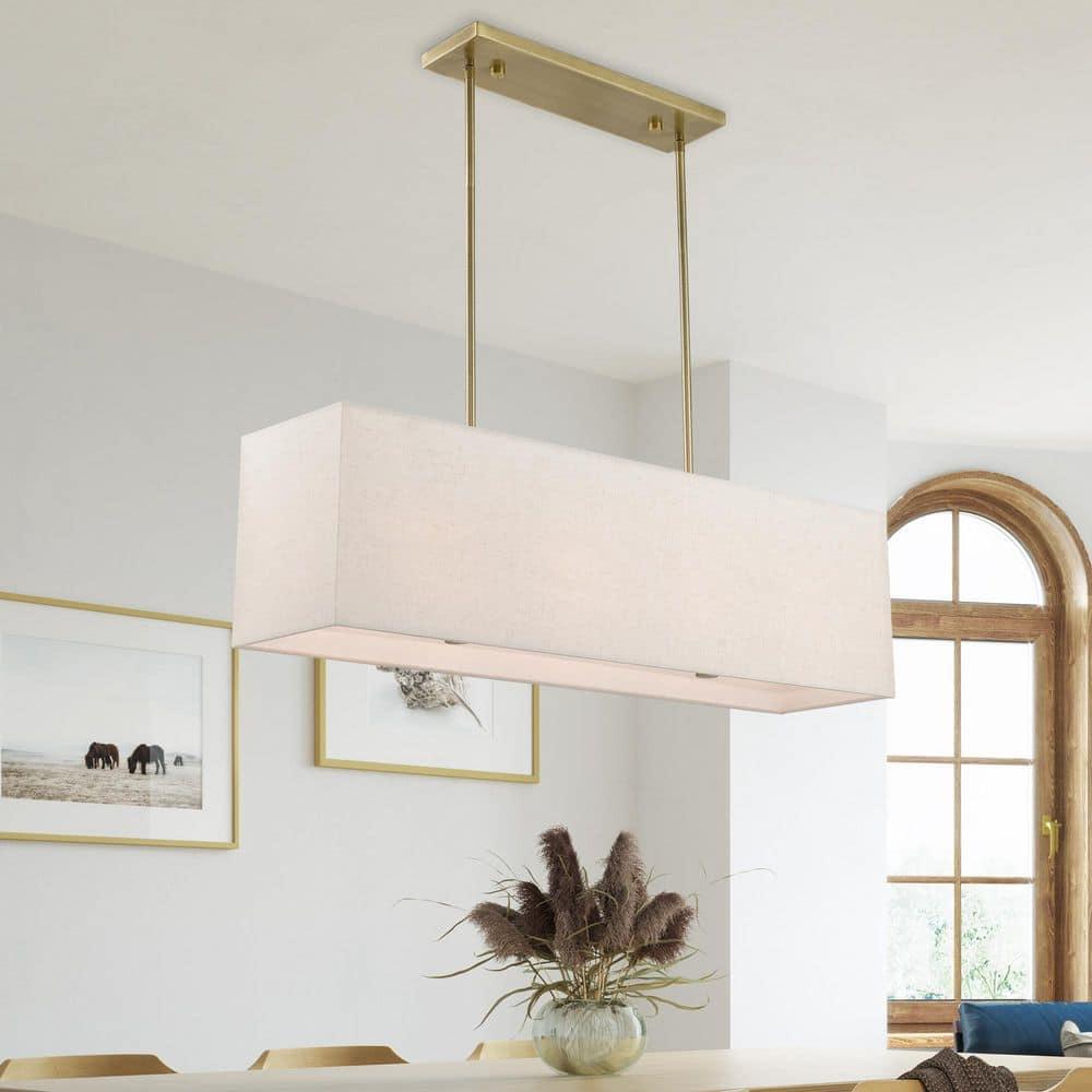Livex Lighting Summit 4 - Light Chandelier in  Antique Brass
