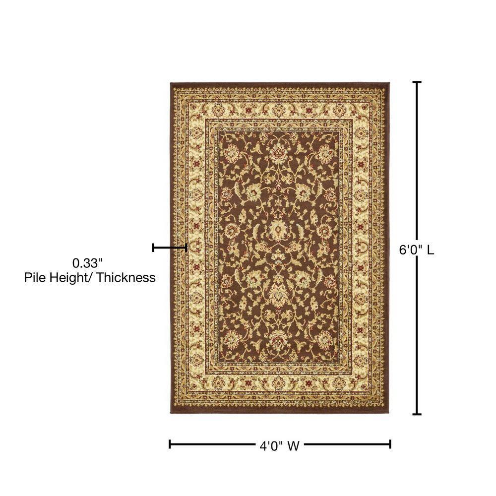 Unique Loom Voyage Collection Area Rug - St. Louis (4' 1" x 6' 1" Rectangle Brown/Green)