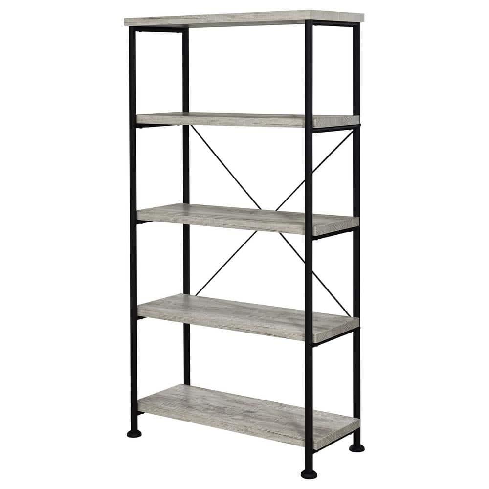 63" Analiese 4 Shelf Bookcase Gray Driftwood - Coaster