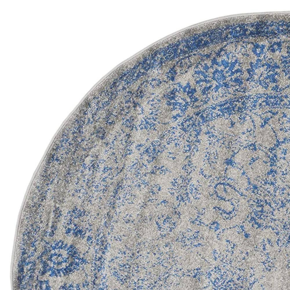 Adirondack ADR109 Machine Made Indoor Area Rug - Grey/Blue - 6' Round - Safavieh