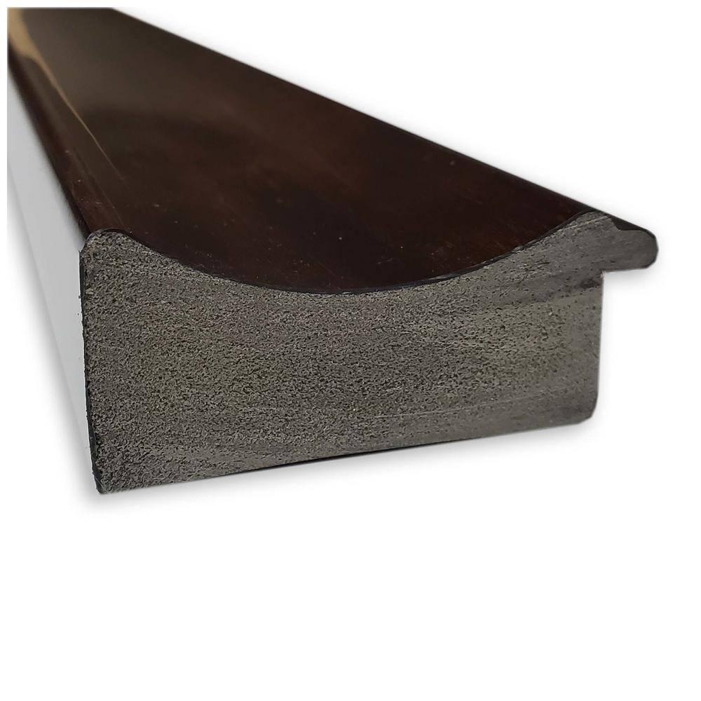 Amanti Art Beveled Bathroom Wall Mirror - Coffee Bean Brown Frame - Coffee Bean Brown Outer Size: 41 x 29 in