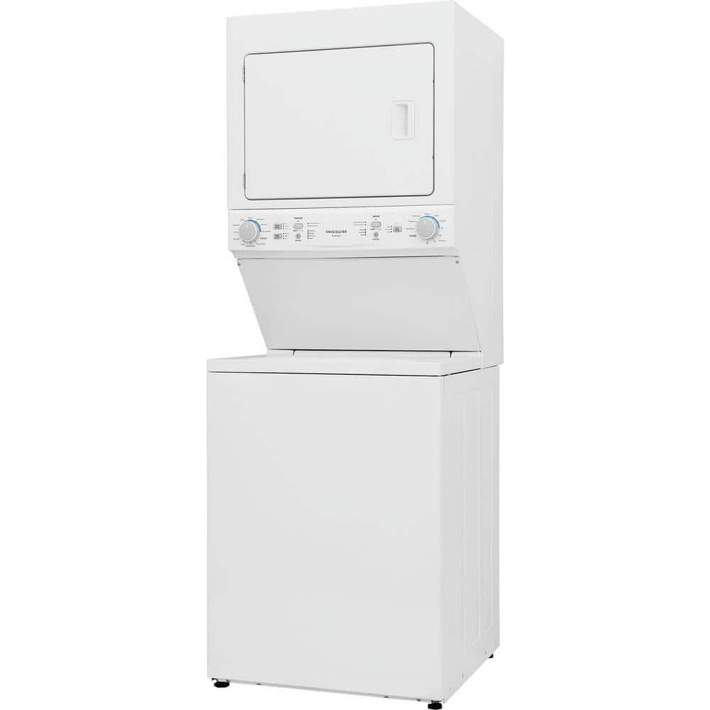 Frigidaire Electric Long Vent Stacked Laundry Center - 3.9 Cu. Ft Washer and 5.5 Cu. Ft. Dryer