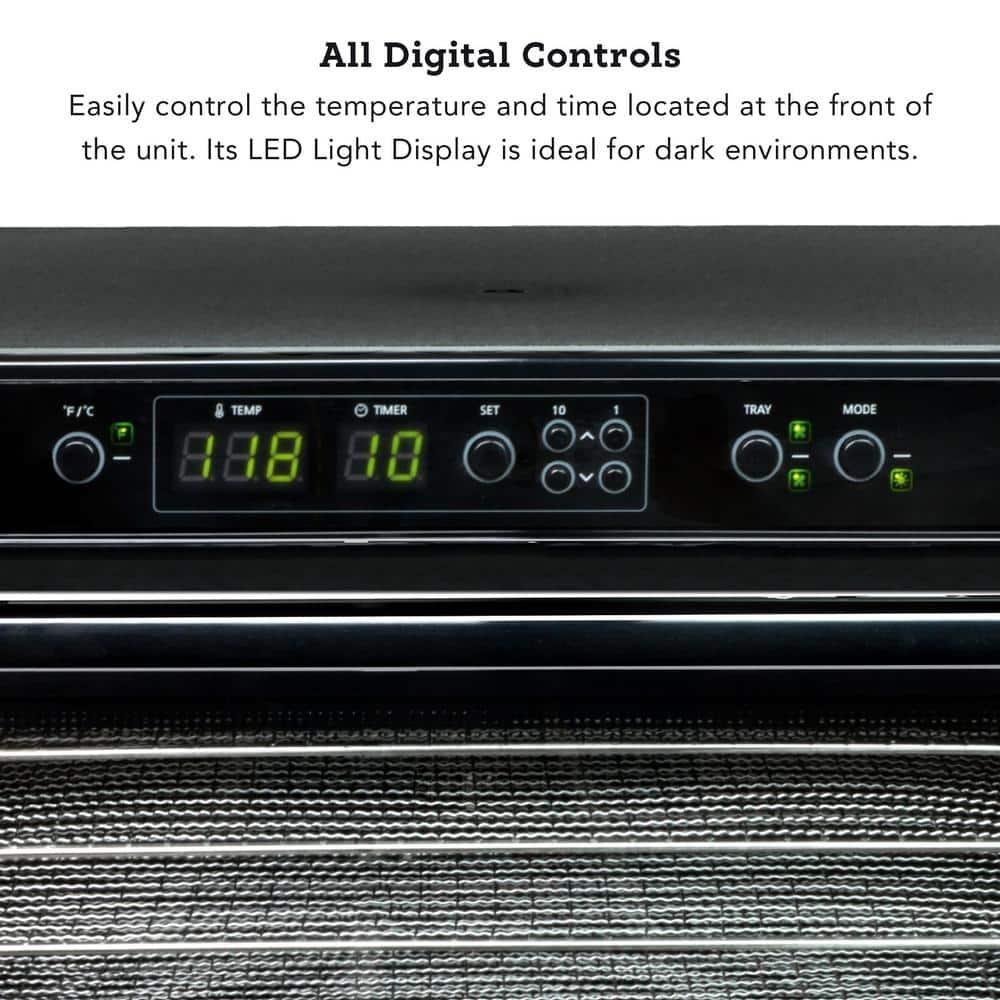 Tribest Sedona Classic Food Dehydrator with Stainless Steel Trays – Black