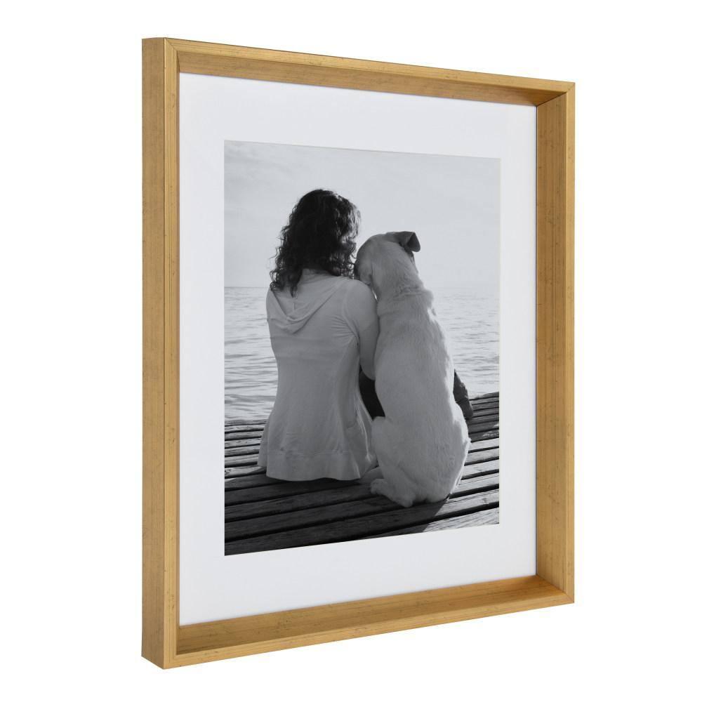 Kate & Laurel All Things Decor 14" x 18" Calder Wall Frame Gold : Modern Style, Dual Orientation, Plastic Construction