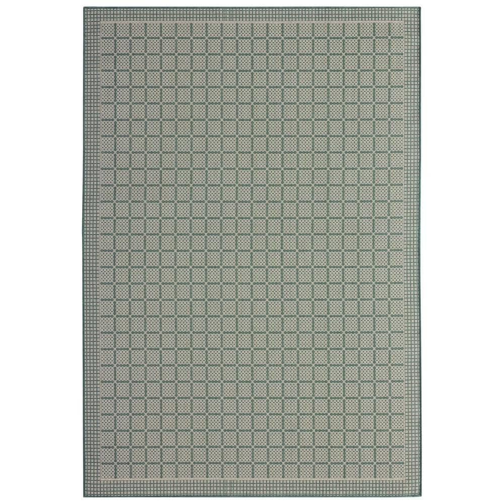 Nicole Miller New York Patio Country Luna Geometric Indoor/Outdoor Area Rug, Green/Beige
