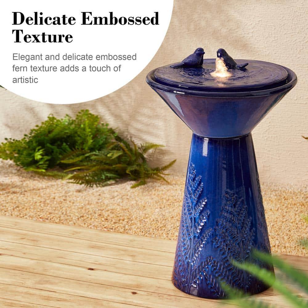 Kelly Clarkson Home Loulou Weather Resistant Bowl & Stand Fountain with Light